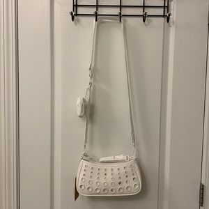 Steve Madden White Leather Crossbody